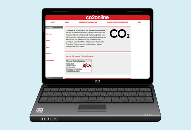 Als das Internet noch Neuland war: Die Startseite von co2online.de im Jahr 2005. Als das Internet noch Neuland war: Die Startseite von co2online.de im Jahr 2005.